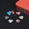 1pc Colored Rhinestone Metal Dustproof Charger Base Plug Cover, Artificial Diamond Charm Charging Port Protector