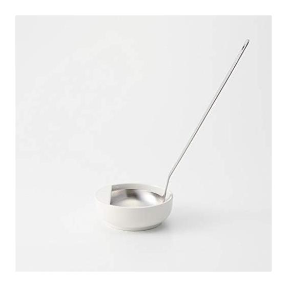 MUJI Porcelain Beige Ladle Rest - Simple Tabletop Kitchen