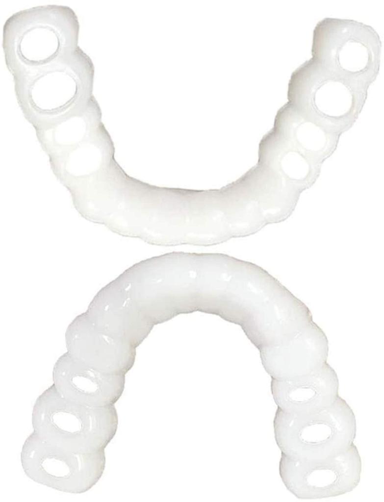 6 Sets of Cosmetic Teeth Covering the Upper Row of Sets of White Cosmetic Upper and Lower Veneers Dentures, Teeth, Teeth,