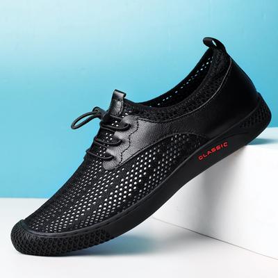 Scarpe da Uomo Taglia Grande Mocassini Piatte Pantofole Slip-on Scarpe da Guida Uomo Moda Estiva Traspiranti Stile Traforato Morbidi Mocassini Maschili
