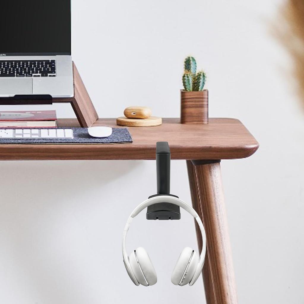 voocye Headphone Rotating Headphone No Drilling Clamp Cable Hook Suitable for Headphones and 1kg Load Spring Clamp Stand, 360-Degree Hanger/Hook,