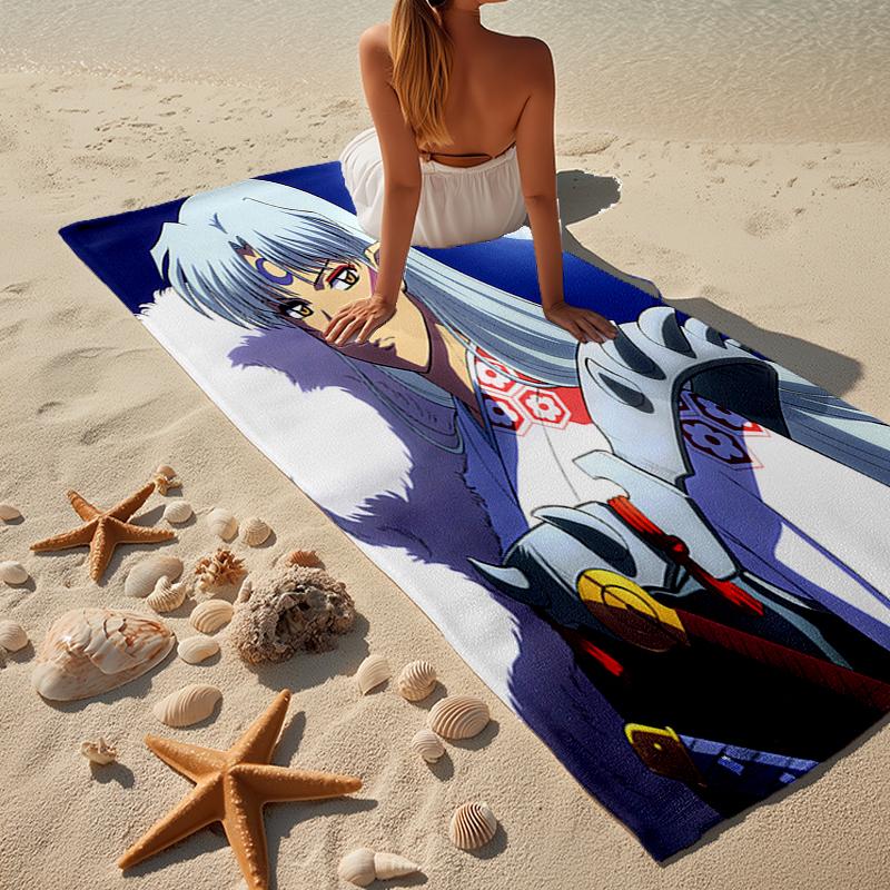 Anime Sessho-maru Beach Towel, Super Soft Microfiber, Gift for Her/Him, Birthday, for Pool, Beach, Travel, Home Decor Fan gifts
