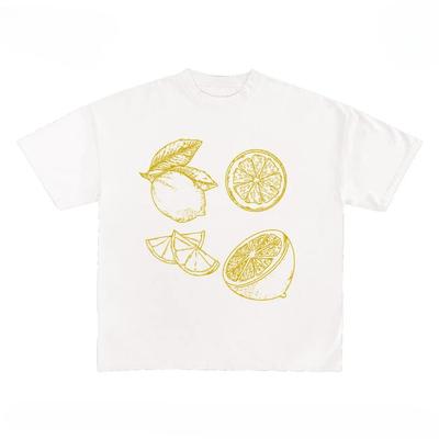 Graphic Print Autumn Pure Cotton Men's and Women's T-shirt Short Sleeve Street Fashion Trend Clothing Vintage Clothes