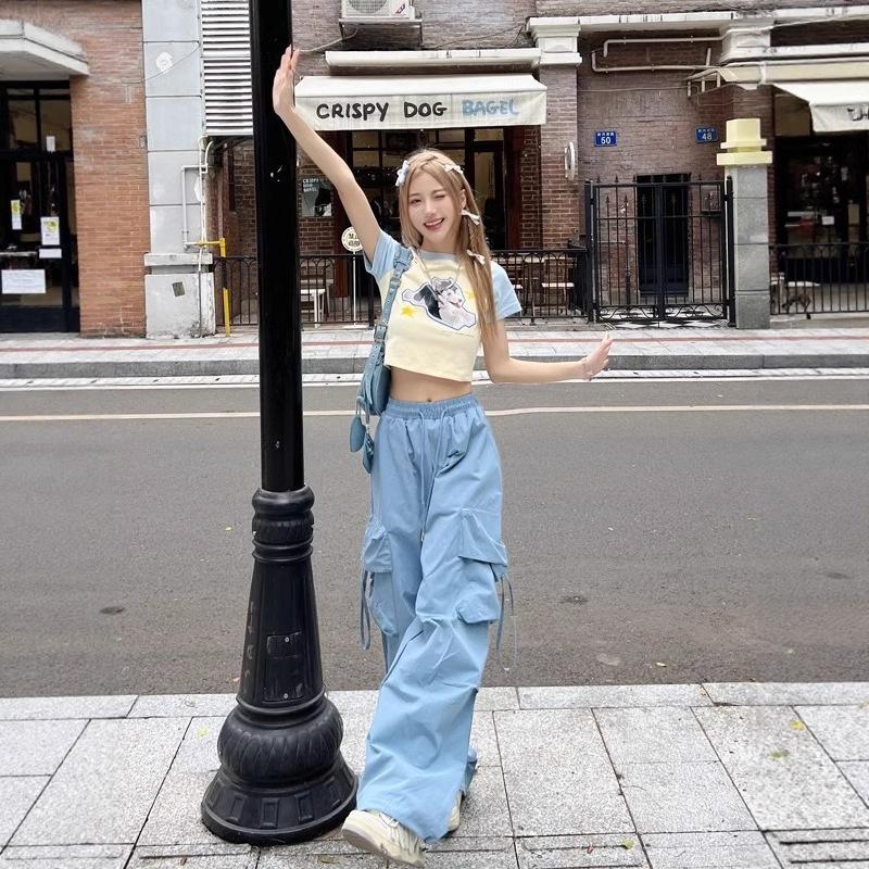 2026 Women's High-Waisted Retro Workwear Wide-Leg Pants - Loose, Floor-Length Design