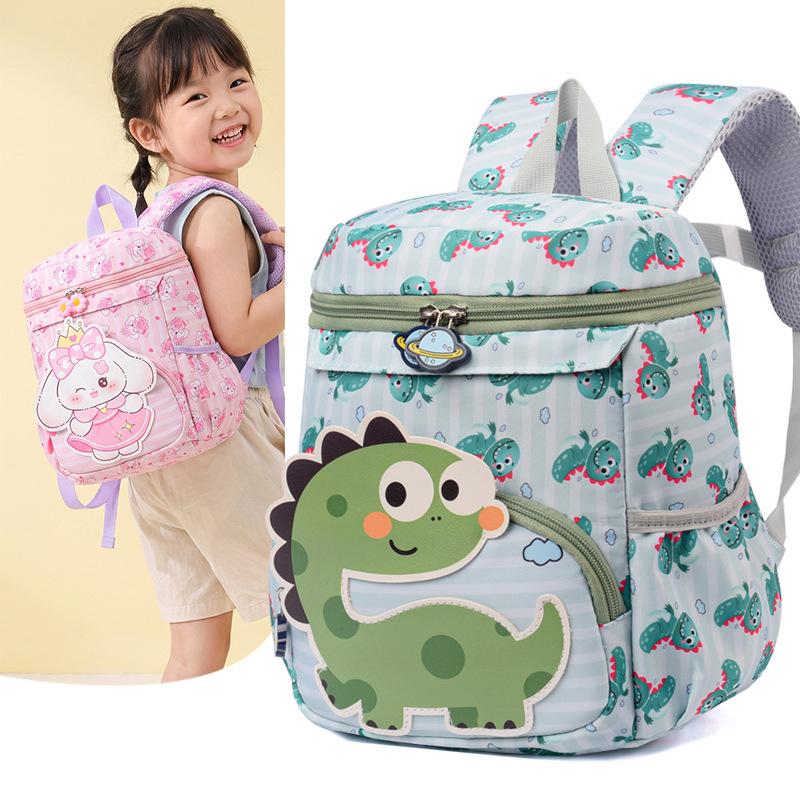 Schoolbag1011 Spring New Children's Bag Cartoon Print Oxford Cloth Backpack Cute Accessory Kindergarten Baby Backpack