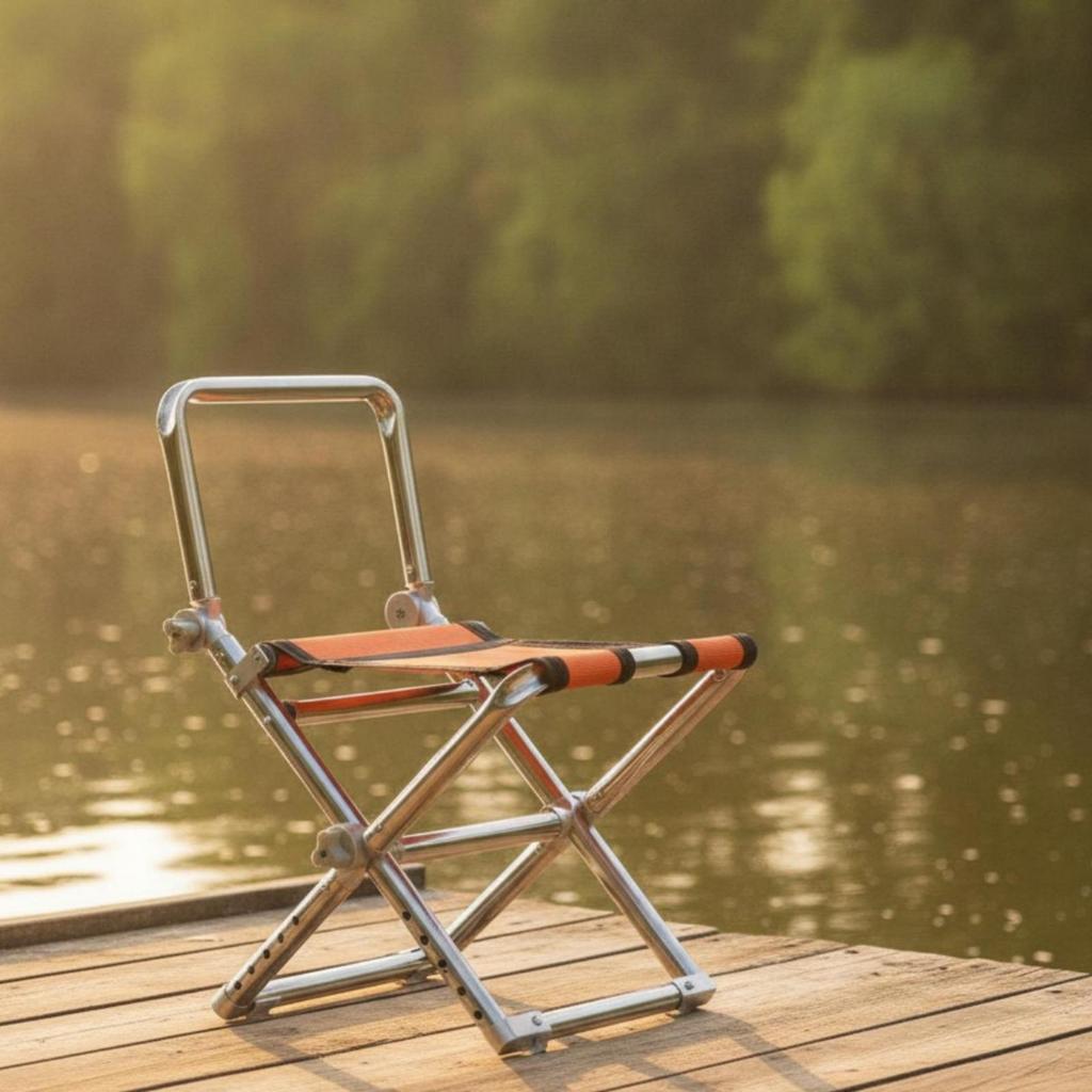 Folding Fishing Chair Compact Sturdy for Camping, Anglers, Campers