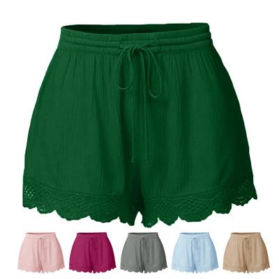 Shorts femininos de cor sólida, shorts casuais leves e respiráveis