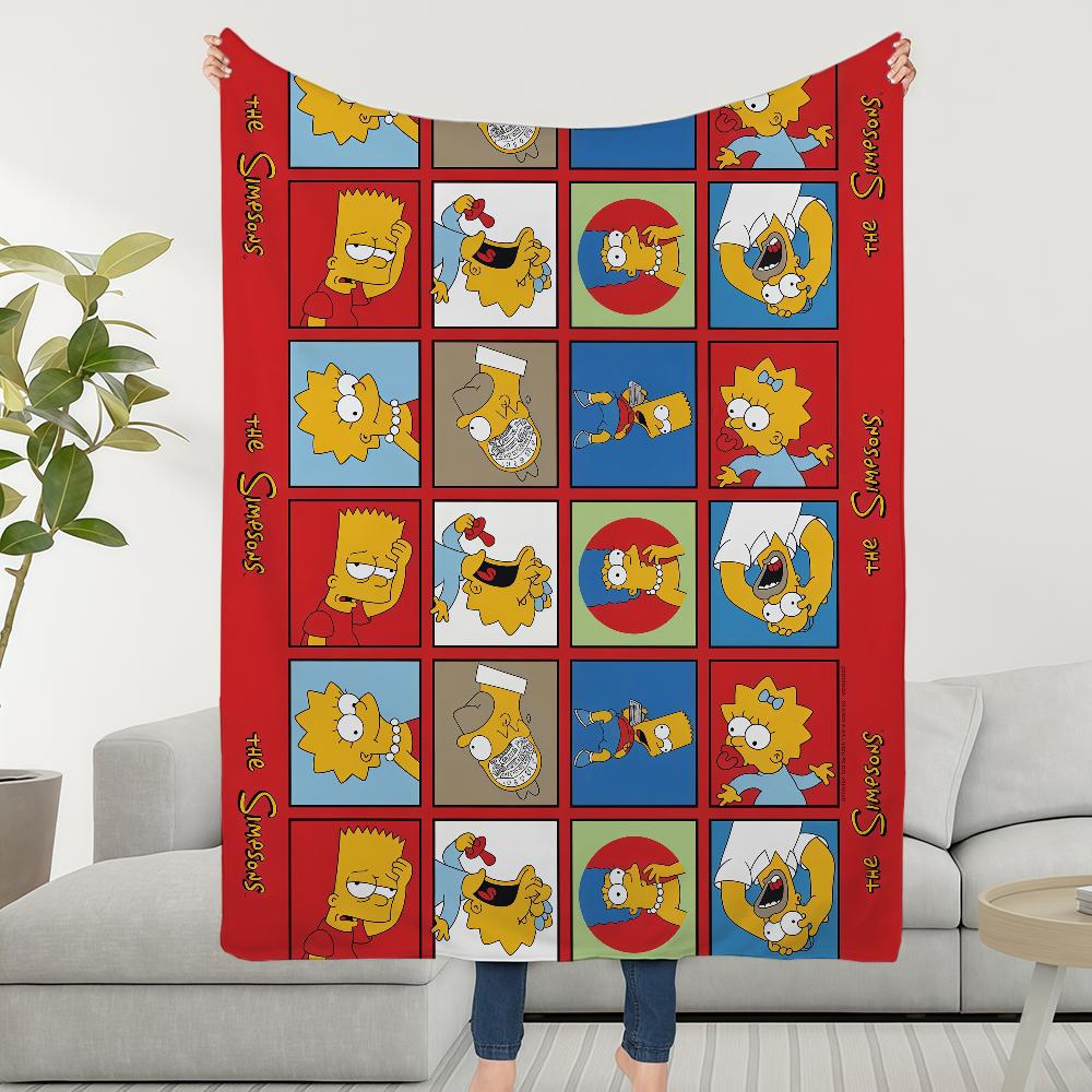 

Blanket Throw Super Cosy Plush Living Room Sofa Couch Childish S-SimpsonsS-ES Birthday The Gifts 75cmx90cm