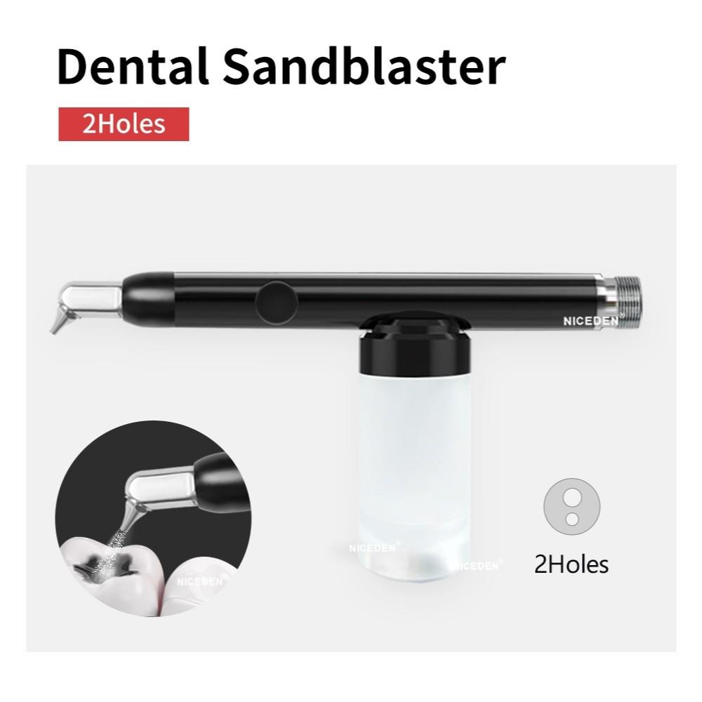 Dental Alumina Micro Sandblaster Black 4-Hole/2-Hole Pneumatic Polishing Machine Oral Hygiene Teeth Cleaning Device