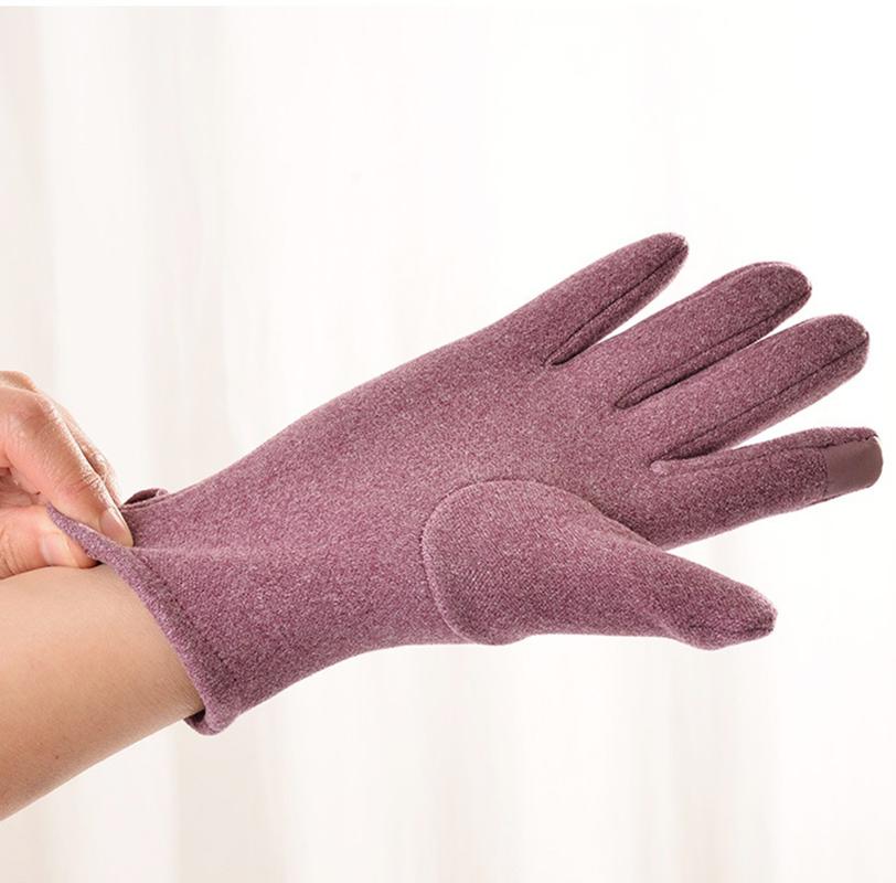 New Rabbit Fleece Warm Gloves Women'S Fall And Winter Outdoor Riding Windproof Padded Winter Cold Thickening Sports