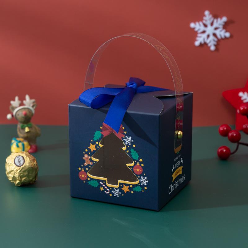 Weihnachtsthema Süßigkeitenbox und Verpackungsbeutel Weihnachten Zuhause Geburtstagsfeier Snack Keks Verpackungsmaterial 2025 Neujahrsgeschenk Requisiten