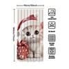 Tuniu Cute Kitten Christmas Bathroom Shower Curtain Festive Holiday Decor Fun Pet Lover Gift Set