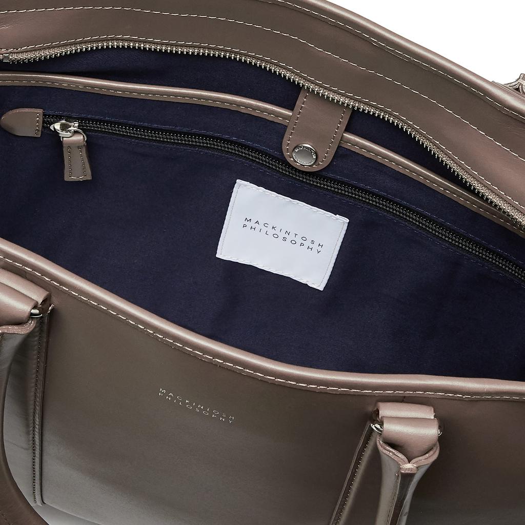 Torba typu tote A4 14 cali do przechowywania komputera ze skóry naturalnej Braval Taupe [Macintosh Philosophy] męska nr 73120