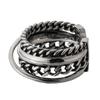 Artemis Kings Gradient Curb Chain Ring Silver Accessory for Men and Brand Silver 925 AKR0053, Women, Jewelry, Ring,