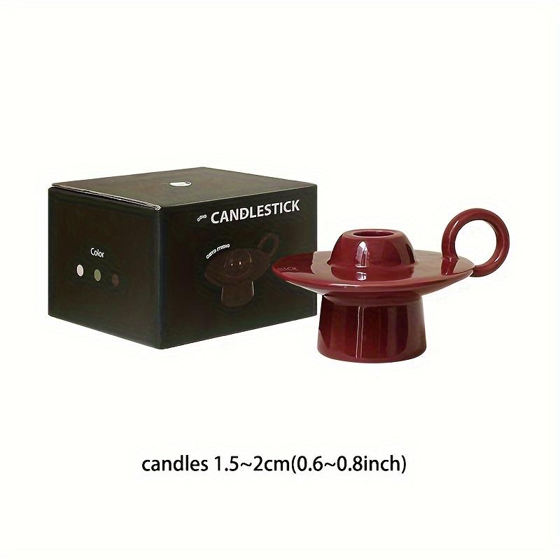 

Винтажный подсвечник НЛО Европейский на высокой ножке Романтический декор Настольное украшение 1Pc красный