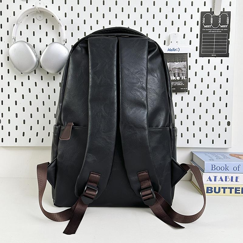 Schoolbag Backpack New Fashion Backpack Simple Large Capacity Solid Color Student School Bag Casual Light Commuter Travel Bag