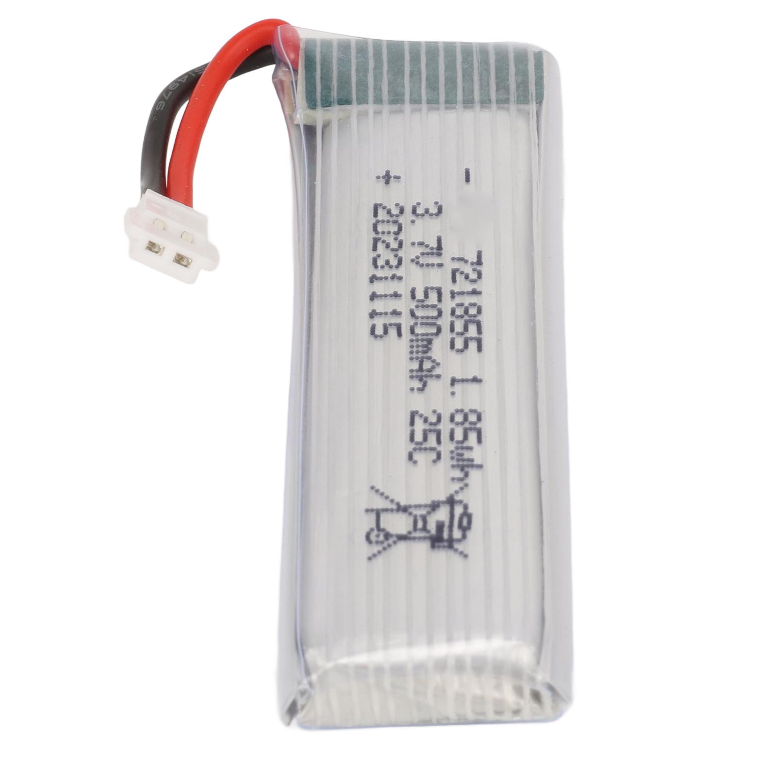 

Літієва батарея для RC дрона 3,7 В 500 мАг зі штекером XH2.54 721855 Захист від перерозряду Батарея для RC дрона