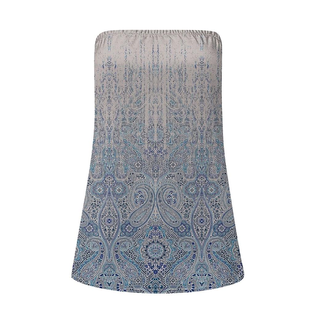 Women's Summer Sexy Tube Top Off Shoulder Sleeveless Tops Strapless Beach Vest Bandeau Shirt Backless Sexy Tops