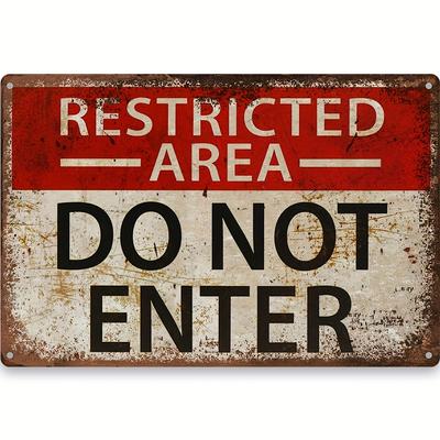 1 Piece No Trespassing Sign  No Entry Wall Art Metal Tin Sign 8x12 Inches30x20 Cm