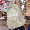 Schoolbag Cute Sweet Girl Backpack Female Student Class Versatile School Bag Korean College Style Bow Polka Dot Backpack
