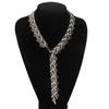 Collana con Nappa a Foglia Metallica ZAA da Donna, Gioielli Eleganti Bohémien per Celebrazioni, Accessori per Vacanze Estive, Festival, Matrimoni