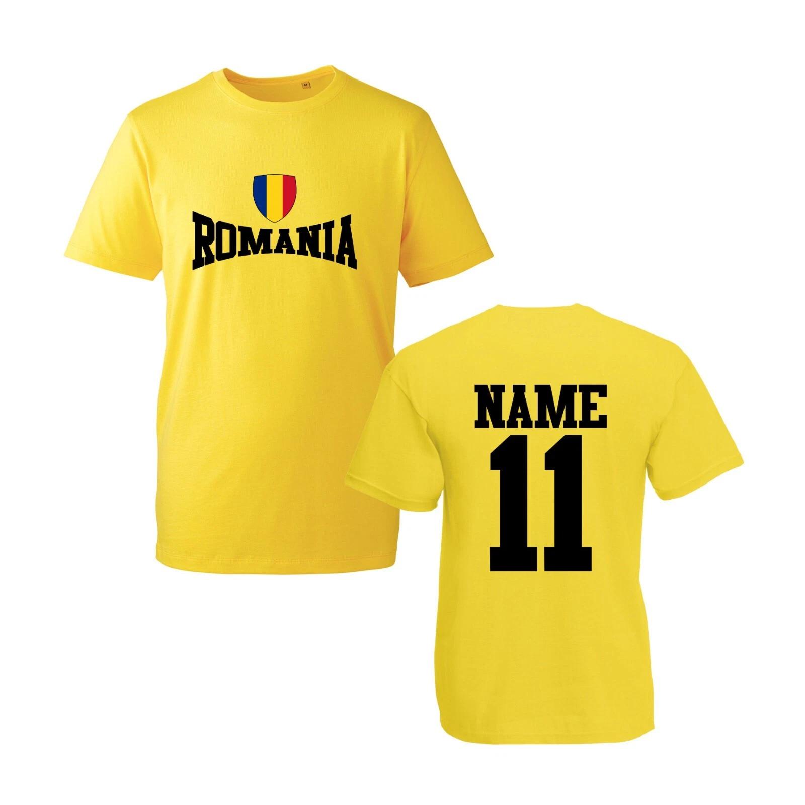 Personalised Romania Football Supporters 2024 T-Shirt, Soccer Fans Unisex Top L