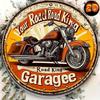 Square Garage Bar Metal Sign, Auto Interior Wall Plaque 20x20cm