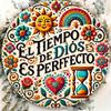 "God's Time Is Perfect" Sign. Weather-resistant Aluminum Art for Courtyard, Garage or Café.