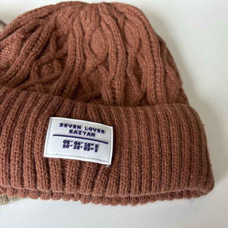 Winter Wool Hat Women's Fleece Thickened Warm Knitted Hat Big Head Circumference Ear Protection Hat Cold Hat