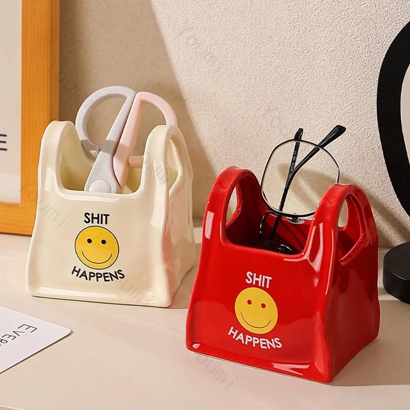 Fashion Creative Ceramic Vases Home Dining Table Flowers Arrangement Vase Decoration Exquisite Living Room Storage Box Ornament