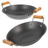 Frying Pans Nonstick with Lid Stainless Steel Griddle Work Thickened Pot Paella Metal Cooking Wok