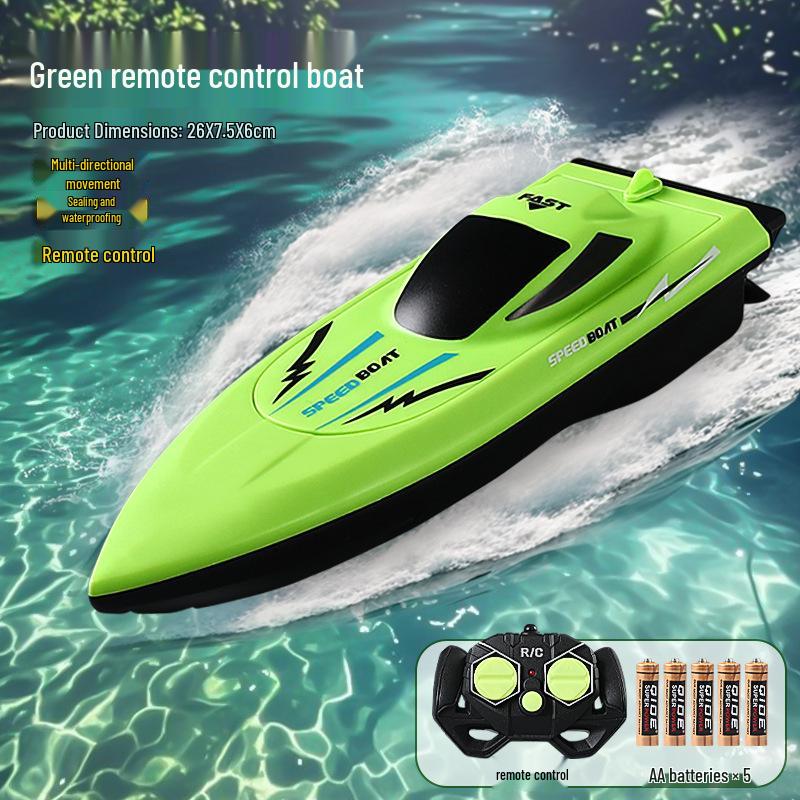 Children s 2.4G RC Racing Speedboat with Dual Propellers