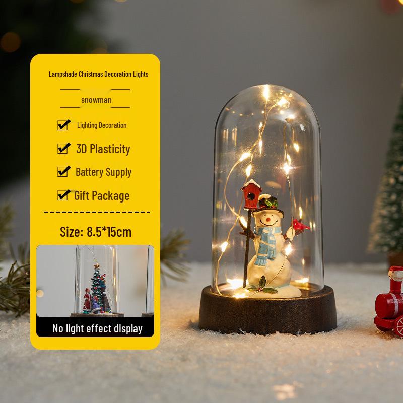 Creative Christmas Night Light: Santa Claus Ornament with Plastic Cover for Home Decor