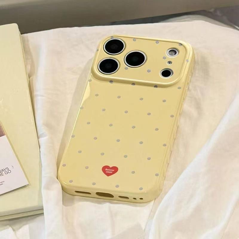 

Polka Dot Love Heart Phone Case for Apple iPhone 17 Pro Max/16/15/14 Plus iPhone 15 Plus