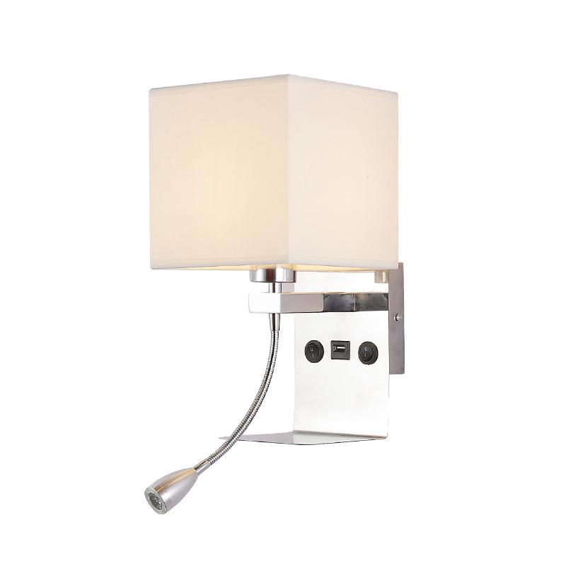 Custom Cross-Border Nordic-American Fabric Wall Lamp for Hotel, Living Room, or Bedroom Bedside Reading
