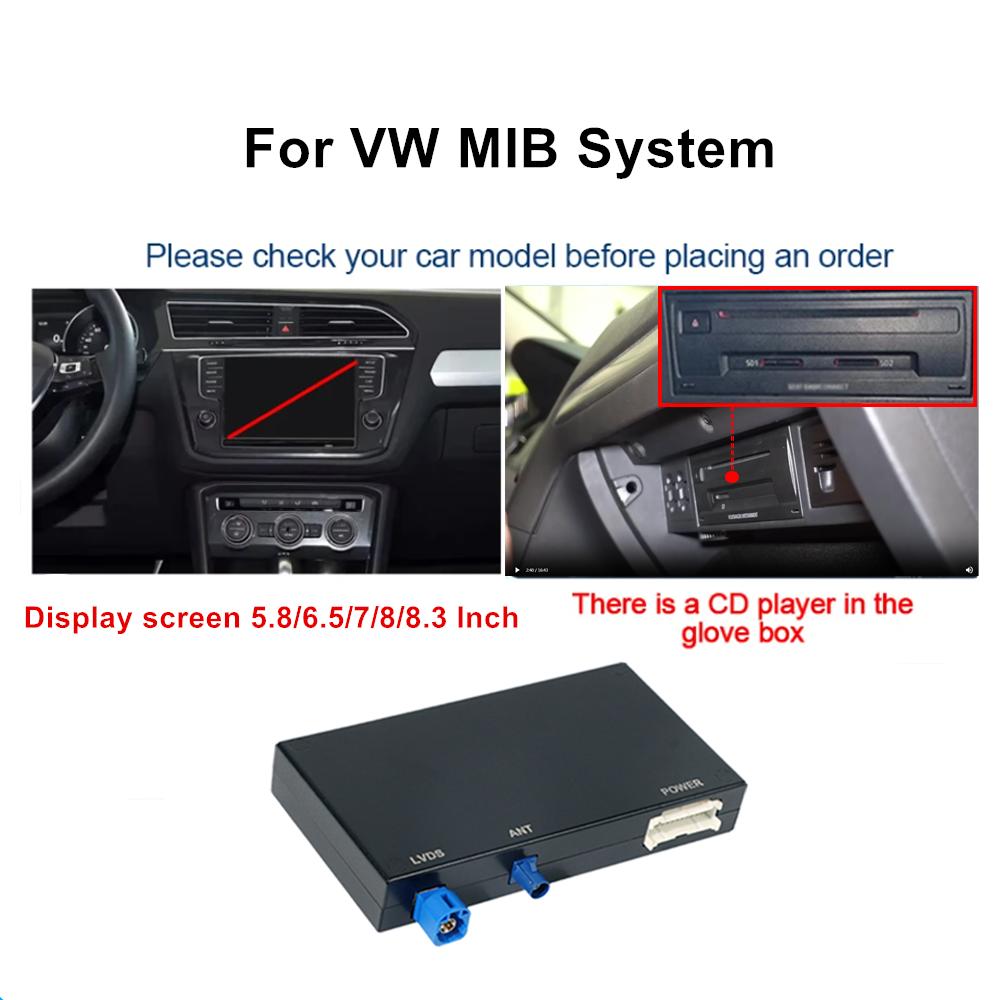 CARABC Wireless Carplay Android Auto Mirror Link For VW Volkswagen Skoda Octavia A5 Golf 7 Polo Passat B8 With MIB MIB2 System