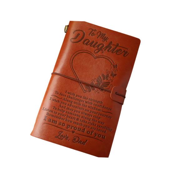 Journal Notebook Loose-Leaf Refillable Faux Leather Cover with Elastic Strap