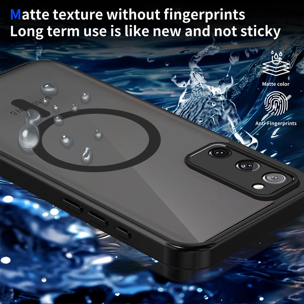 KEYSION Magnetický obal na telefon pro Samsung S20 FE S21 FE Silikon+PC Matný Průsvitný Čirý Nárazuvzdorný kryt pro Galaxy S21 S20 FE 5G