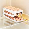 Double Layer Rolling Eggs Storage Container For Fridge With Automatic Slide Out Designs And Protective Eggs Trays