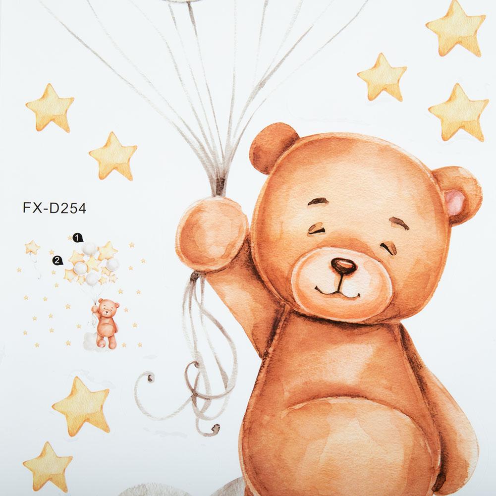 

Teddy Bear Wall Sticker Cartoon Cute Decal Home Decor Removable Replacement Self-adhesive Spare Parts Brand New CHINA