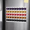 Kunststoff-Kaffeekapselständer Stanzfreies Design Wandmontage Kaffeekapsel-Aufbewahrungs-Organizer Magnetismus Kreatives Wandregal
