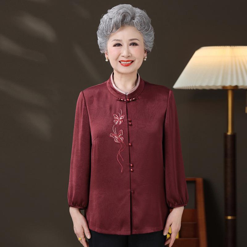 

Stylish Summer Shirts & Suits for Middle-Aged & Elderly Women: New Chinese Mom & Grandma Styles 5XL (for 165-180 jin)