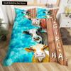 Highland Cow King Queen Duvet Cover Bull Bedding Set for Adults Cattle 2/3pcs Quilt Cover Farm Animal Polyester Comforter Cover