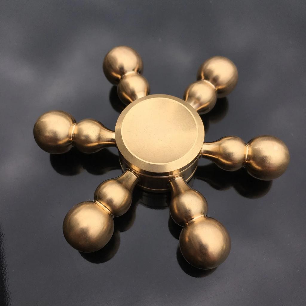 Fidget Spinner aus reinem Kupfer, abnehmbares Design, Metall-Handspinner, 188 Edelstahlkugellager, Antistress-Spielzeug für Erwachsene
