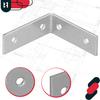 Carpenter's Angle, Construction Connector, Steel, Galvanized, 50x50x17 MM, 12 PCS