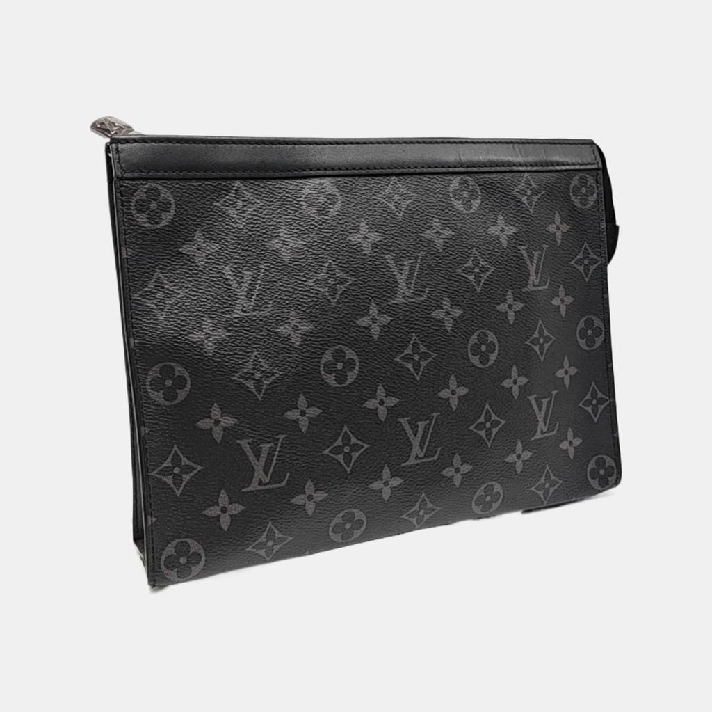 [Usado] Louis Vuitton Pochette Voyage MM 'Lona Monograma Eclipse Preta' - Muito Bom #1MH7YKN