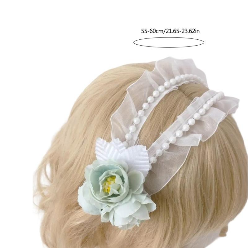 Cute Hair Accessory Hairband Lace Flower Hairpieces Hairpieces Elegant Cosplay Headbands for Parties and Weddings