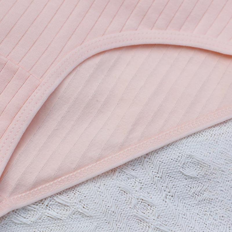 3 Pieces Women's Pure Cotton Panties Mid Waist Plus Size Triangle Panties Women's Underwear Macaron Color Girls' Breathable Underwear