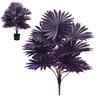 Lila Künstliche Palme Realistische Faux-Palme Tropische Blätter Gefälschte Palmenzweige für Halloween Weihnachten Innen- und Außendekoration