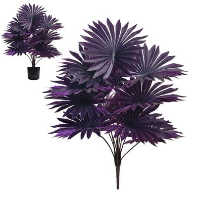 Palmier Artificial Violet Realist Faux Palm Frunze Tropicale Ramuri de Palmier Fals pentru Halloween Crăciun Decor Interior Exterior